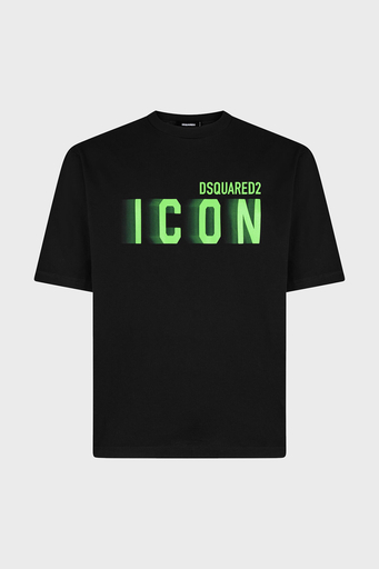 Dsquared2 Logolu % 100 Pamuk Bisiklet Yaka Erkek T Shirt S79GC0081 S230099 71X SİYAH - 4