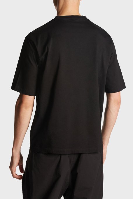 Dsquared2 Logolu % 100 Pamuk Bisiklet Yaka Erkek T Shirt S79GC0081 S230099 71X SİYAH - 3