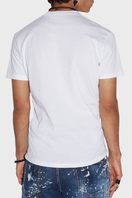 Dsquared2 Logolu Bisiklet Yaka % 100 Pamuk Regular Fit Erkek T Shirt S74GD1094 S23009 100 BEYAZ - 2