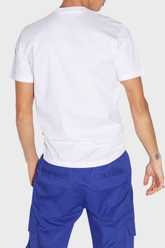Dsquared2 Logolu Bisiklet Yaka % 100 Pamuk Regular Fit Erkek T Shirt S79GC0052 S23009 100 BEYAZ - 2