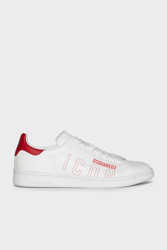 Dsquared2 Logolu Hakiki Deri Sneaker Erkek Ayakkabı SNM017501 502228 M244 BEYAZ - 1