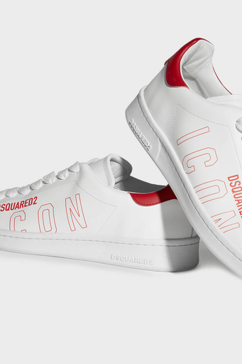 Dsquared2 Logolu Hakiki Deri Sneaker Erkek Ayakkabı SNM017501 502228 M244 BEYAZ - 2