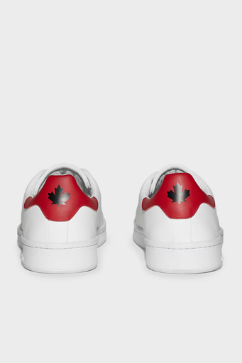 Dsquared2 Logolu Hakiki Deri Sneaker Erkek Ayakkabı SNM017501 502228 M244 BEYAZ - 5