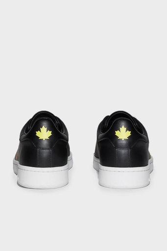Dsquared2 Logolu Hakiki Deri Sneaker Erkek Ayakkabı SNM017501 506232 2124 SİYAH - 2