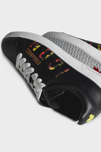 Dsquared2 Logolu Hakiki Deri Sneaker Erkek Ayakkabı SNM017501 506232 2124 SİYAH - 5