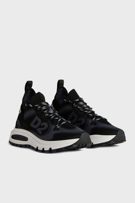 Dsquared2 Logolu Kalın Tabanlı Sneaker Erkek Ayakkabı SNM033659 207273 2124 SİYAH - 2