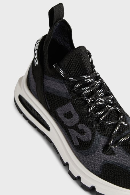 Dsquared2 Logolu Kalın Tabanlı Sneaker Erkek Ayakkabı SNM033659 207273 2124 SİYAH - 3