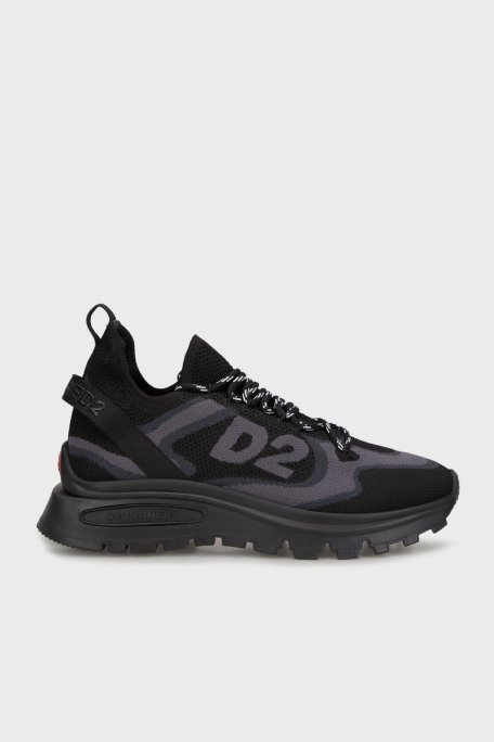Dsquared2 Logolu Kalın Tabanlı Sneaker Erkek Ayakkabı SNM033659 207273 M436 SİYAH - 1