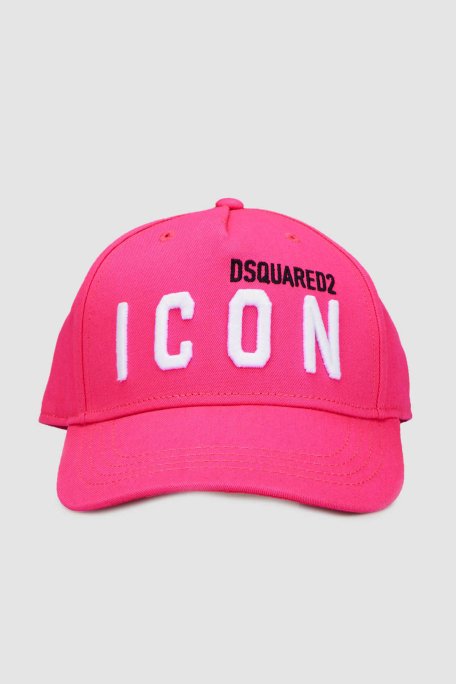Dsquared2 Logolu Pamuklu Çocuk DQ0270 D00I8 Şapka DQ0270-D00I8 MAGENTA PEMBE - 4