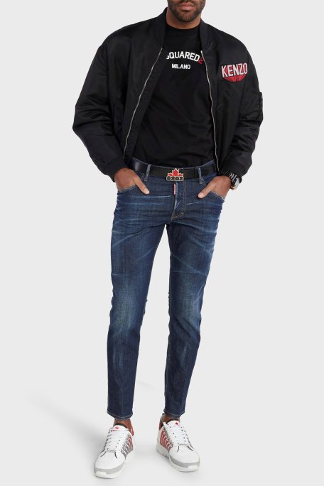 Dsquared2 Logolu Pamuklu Regular Fit Erkek T Shirt S74GD1268 S23009 900 SİYAH - 2