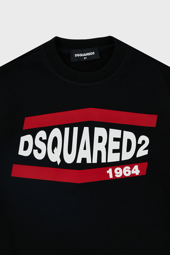 Dsquared2 Pamuklu Bisiklet Yaka Çocuk DQ0208 D002Y Sweat DQ0208-D002Y BLACK SİYAH - 3