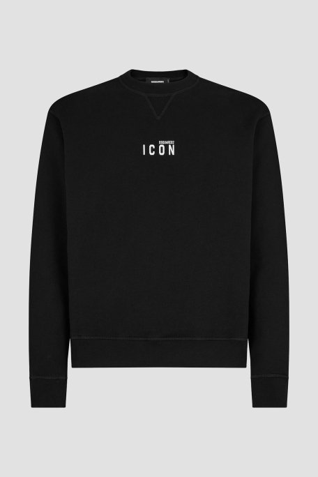 Dsquared2 Pamuklu Bisiklet Yaka Regular Fit Erkek Sweat S79GU0009 S25516 965 SİYAH - 4