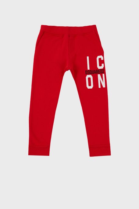 Dsquared2 Pamuklu Cepli Çocuk Spor DQ0248 D002Y Pantolon DQ0248-D002Y RED KIRMIZI - 1