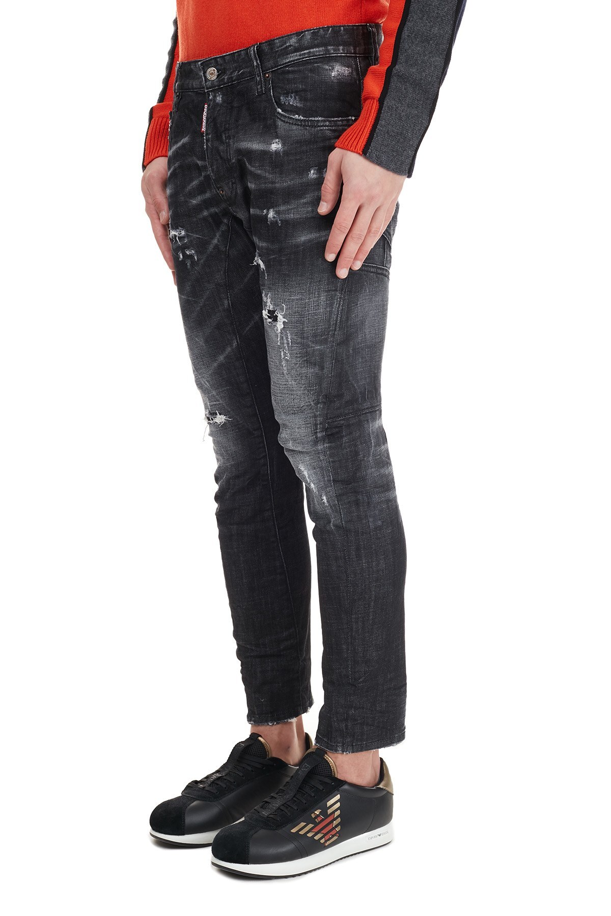 Dsquared2 Pamuklu Jeans Erkek Kot Pantolon S71LB0801 S30357 900 SİYAH