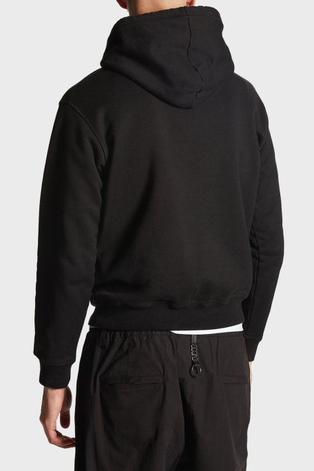 Dsquared2 Pamuklu Kapüşonlu Regular Fit Erkek Sweat S79GU0010 S25516 965 SİYAH - 3