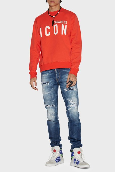 Dsquared2 Pamuklu Normal Bel Slim Fit Cool Guy Jeans Erkek Kot Pantolon S74LB1266 S30342 470 LACİVERT - 1