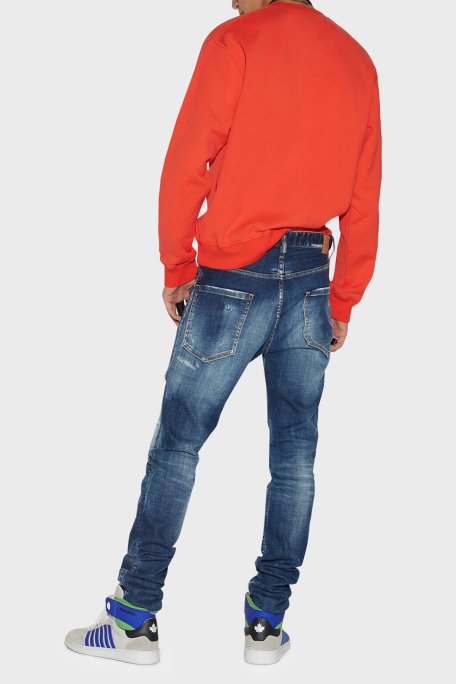 Dsquared2 Pamuklu Normal Bel Slim Fit Cool Guy Jeans Erkek Kot Pantolon S74LB1266 S30342 470 LACİVERT - 2