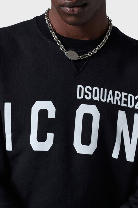 Dsquared2 Pamuklu Regular Fit Erkek Sweat S79GU0004 S25516 965 SİYAH-BEYAZ - 2