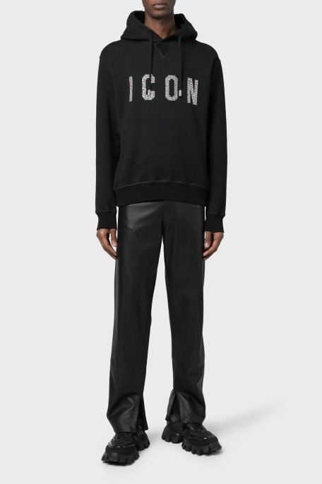 Dsquared2 Pamuklu Regular Fit Kapüşonlu Erkek Sweat S79GU0106 S25516 900 SİYAH - 2
