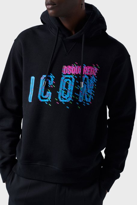 Dsquared2 Pamuklu Regular Fit Kapüşonlu Erkek Sweat S79GU0110 S25516 900 SİYAH - 1