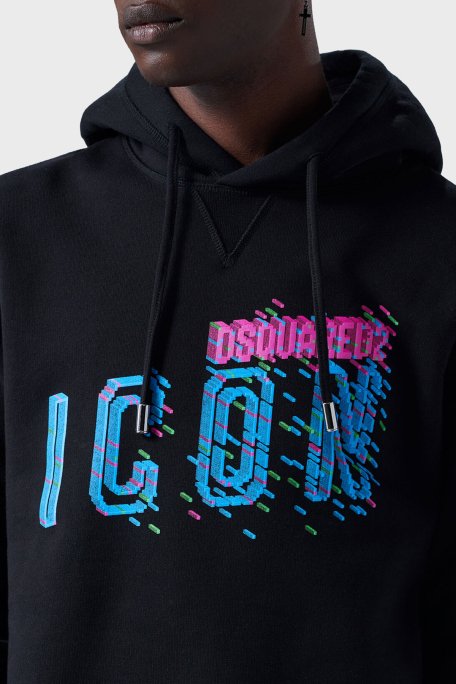 Dsquared2 Pamuklu Regular Fit Kapüşonlu Erkek Sweat S79GU0110 S25516 900 SİYAH - 3