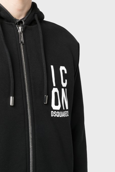 Dsquared2 Pamuklu Relaxed Fit Kapüşonlu Erkek Sweat S79HG0012 S25516 900 SİYAH - 4