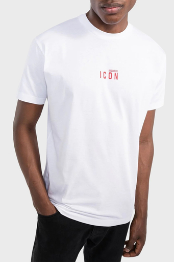 Dsquared2 Pamuklu Slim Fit Bisiklet Yaka Erkek T Shirt S79GC0010 S23009 997 BEYAZ - 4