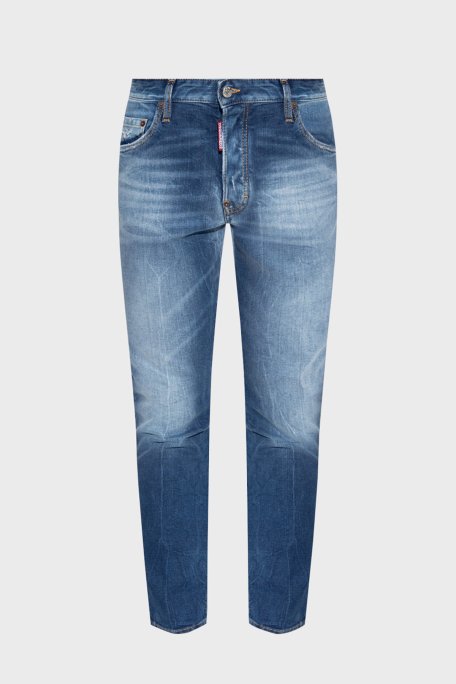 Dsquared2 Skater Streç Pamuklu Normal Bel Slim Fit Jeans Erkek Kot Pantolon S71LB1223 S30663 470 LACİVERT - 4