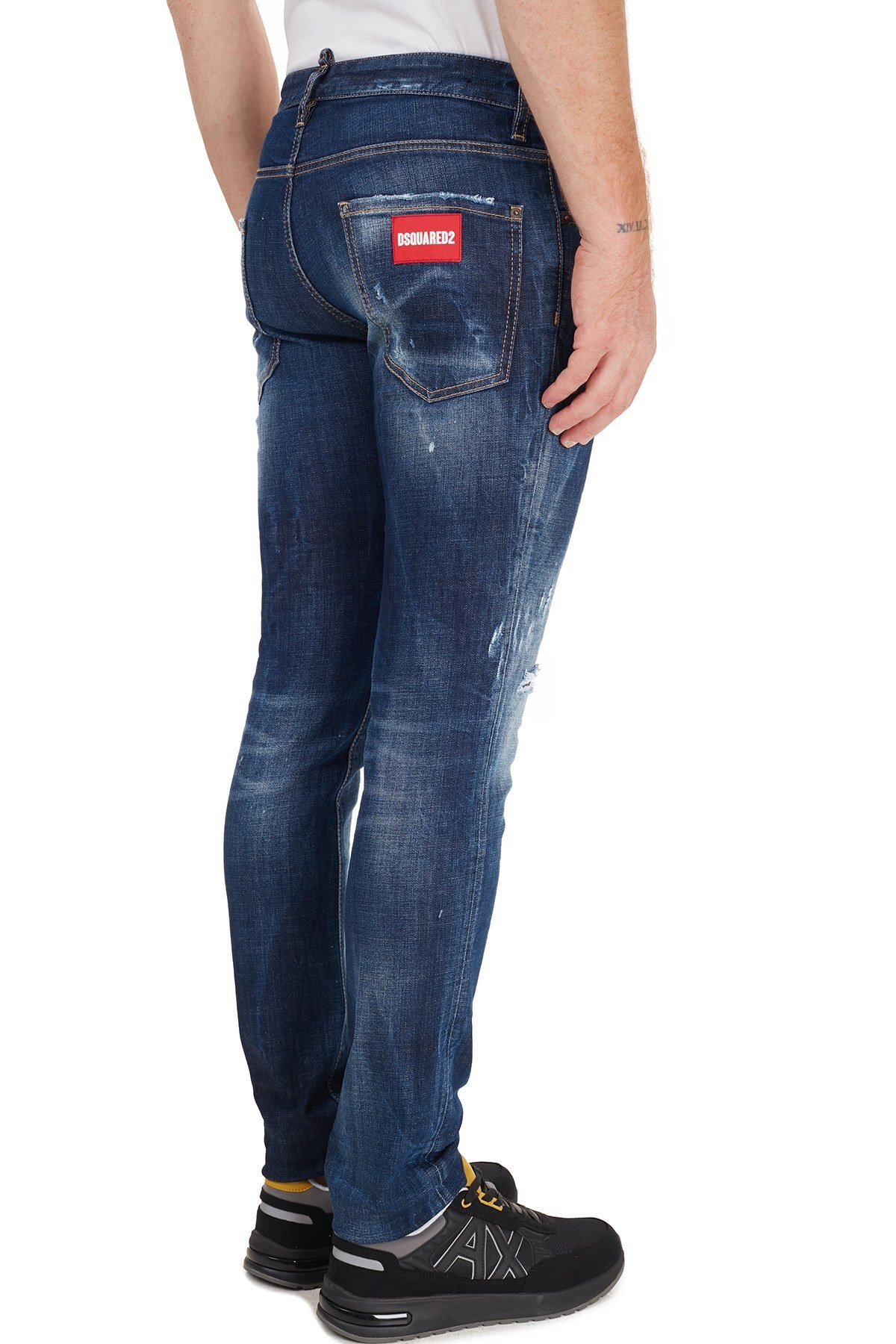 Dsquared2 Slim Fit Pamuklu Jeans Erkek Kot Pantolon S71LB0779 S30664 470 MAVİ