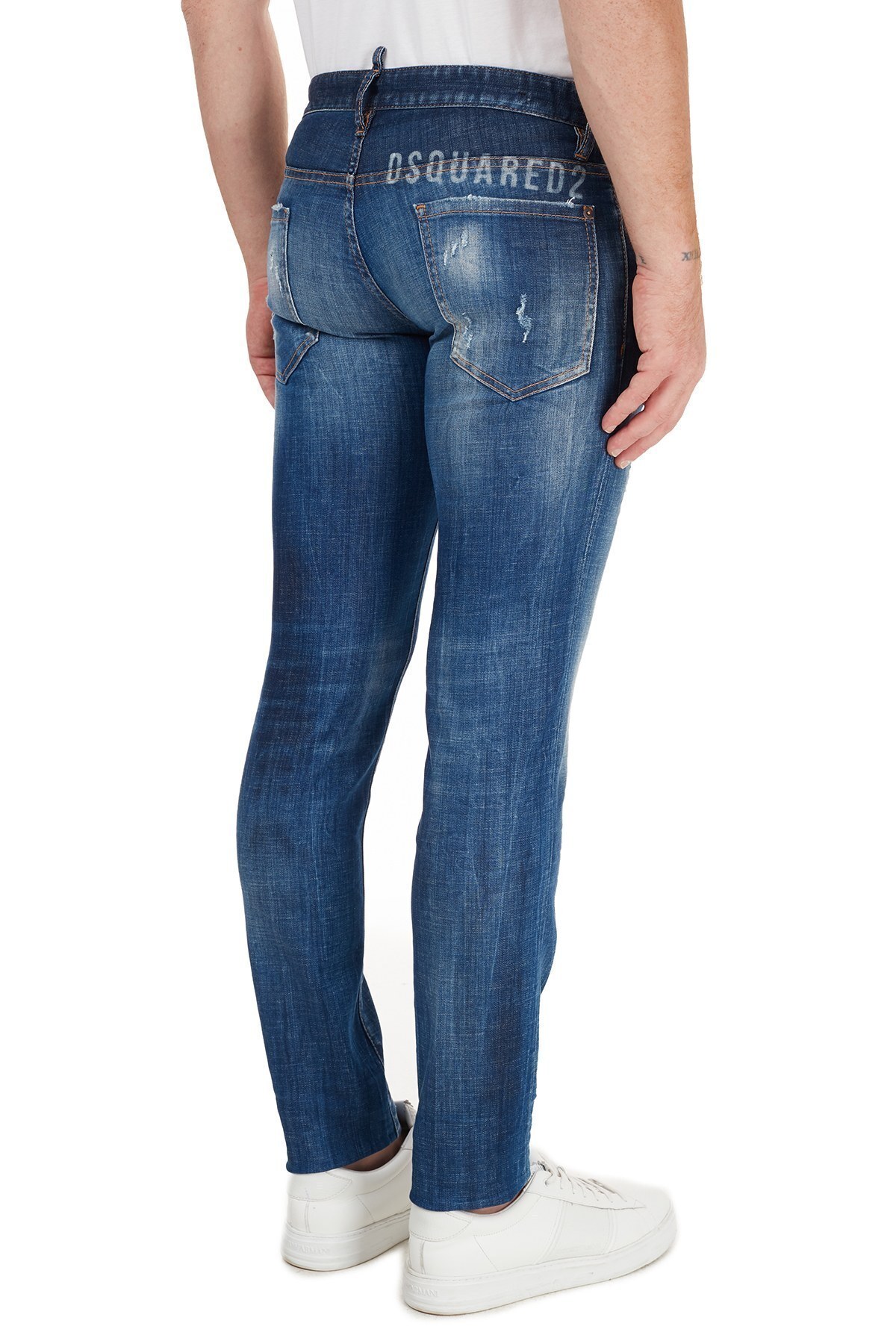 Dsquared2 Slim Fit Pamuklu Jeans Erkek Kot Pantolon S74LB0758 S30342 470 MAVİ