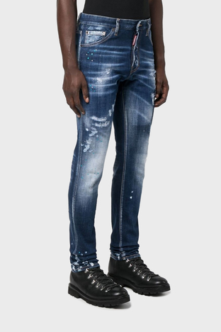 Dsquared2 - Dsquared2 Streç Pamuklu Cool Guy Skinny Fit Jeans Erkek Kot Pantolon S71LB1102 S30342 470 LACİVERT (1)