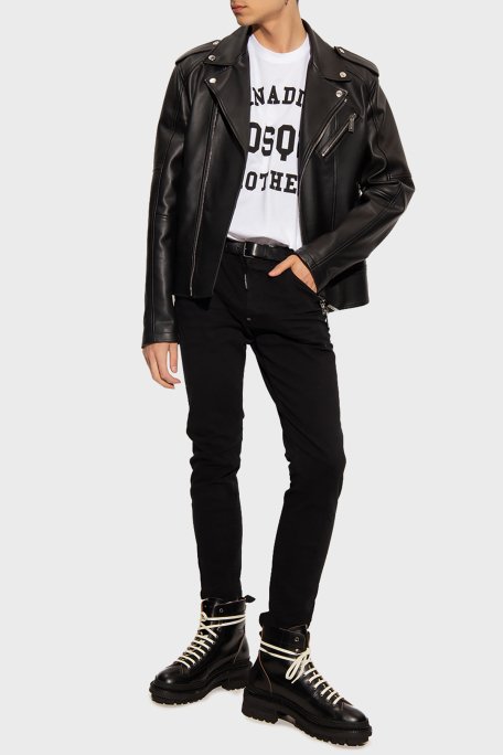 Dsquared2 Streç Pamuklu Düşük Bel Skinny Skater Jeans Erkek Kot Pantolon S74LB1137 S30733 900 SİYAH - 2