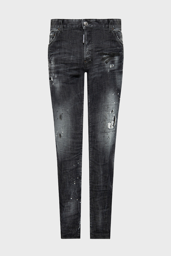Dsquared2 Streç Pamuklu Regular Fit Dar Paça Cool Guy Jeans Erkek Kot Pantolon S74LB1203 S30357 900 SİYAH - 4
