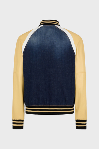 Dsquared2 Streç Pamuklu Regular Fit Kolej Yaka Bomber Erkek Ceket S74AM1451 S30664 470 LACİVERT - 7