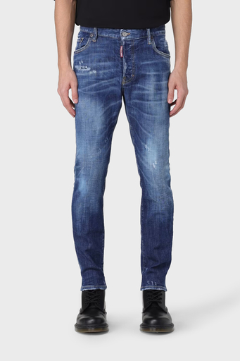 Dsquared2 Streç Pamuklu Skinny Fit Jeans Erkek Kot Pantolon S71LB1357 S30872 470 LACİVERT - 1