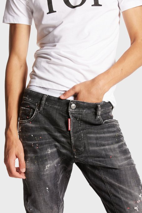 Dsquared2 Streç Pamuklu Skinny Fit Jeans Erkek Kot Pantolon S71LB1380 S30357 900 FÜME - 3