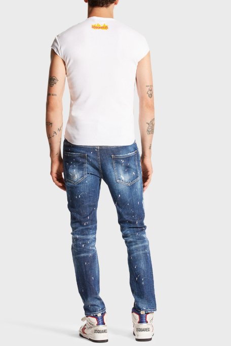 Dsquared2 Streç Pamuklu Skinny Fit Jeans Erkek Kot Pantolon S71LB1412 S30872 470 LACİVERT - 2