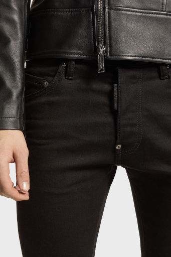 Dsquared2 Streç Pamuklu Skinny Fit Jeans Erkek Kot Pantolon S74LB1427 S30564 900 SİYAH - 9