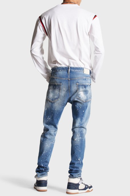 Dsquared2 Streç Pamuklu Skinny Fit Jeans Erkek Kot Pantolon S74LB1443 S30789 470 LACİVERT - 2