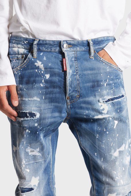 Dsquared2 Streç Pamuklu Skinny Fit Jeans Erkek Kot Pantolon S74LB1443 S30789 470 LACİVERT - 3