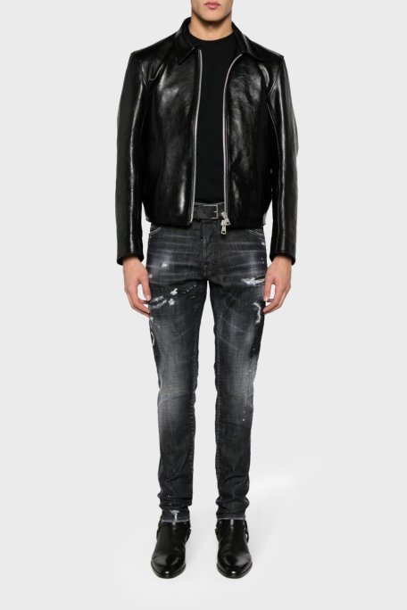 Dsquared2 Streç pamuklu Skinny Fit Jeans Erkek Kot Pantolon S74LB1480 S30357 900 SİYAH - 1
