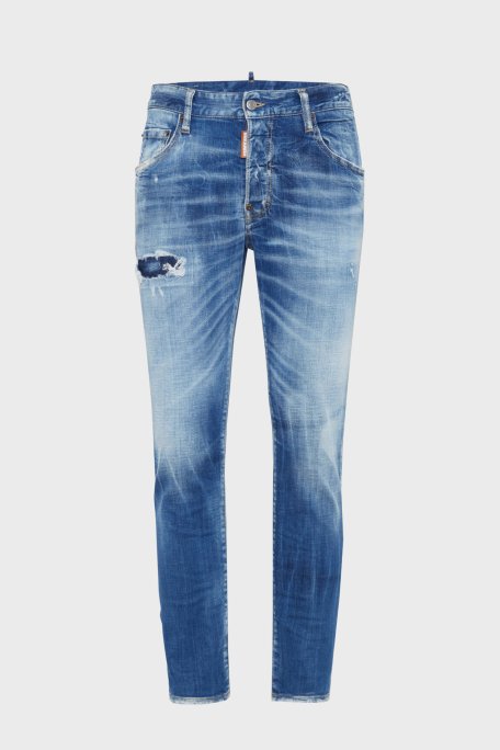 Dsquared2 Streç Pamuklu Skinny Fit Normal Bel Dar Paça Jeans Erkek Kot Pantolon S71LB1577 S30342 470 MAVİ - 5