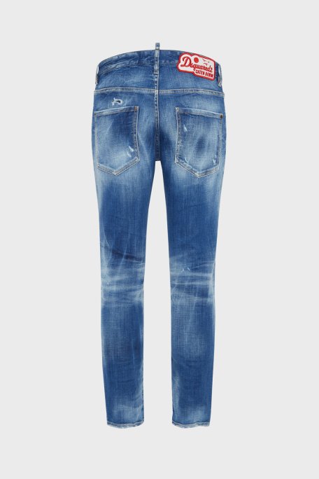 Dsquared2 Streç Pamuklu Skinny Fit Normal Bel Dar Paça Jeans Erkek Kot Pantolon S71LB1577 S30342 470 MAVİ - 6