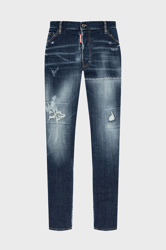 Dsquared2 Streç Pamuklu Skinny Fit Normal Bel Dar Paça Jeans Erkek Kot Pantolon S71LB1580 S30664 470 LACİVERT - 5