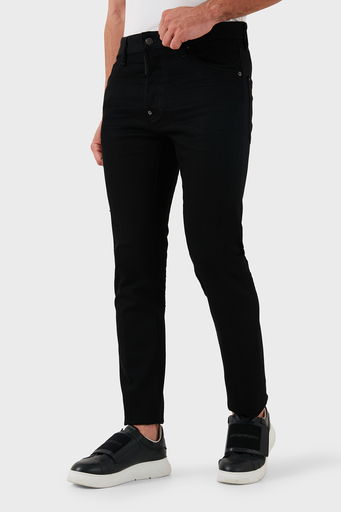 Dsquared2 Streç Pamuklu Slim Fit Dar Paça Jeans Erkek Kot Pantolon S71LB1350 S30564 900 SİYAH - 11