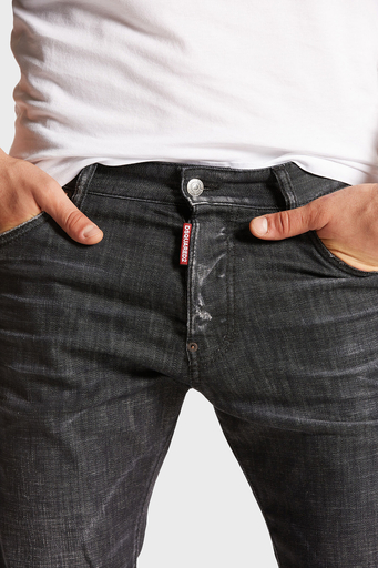 Dsquared2 Streç Pamuklu Slim Fit Jeans Erkek Kot Pantolon S71LB1358 S30357 900 SİYAH - 3