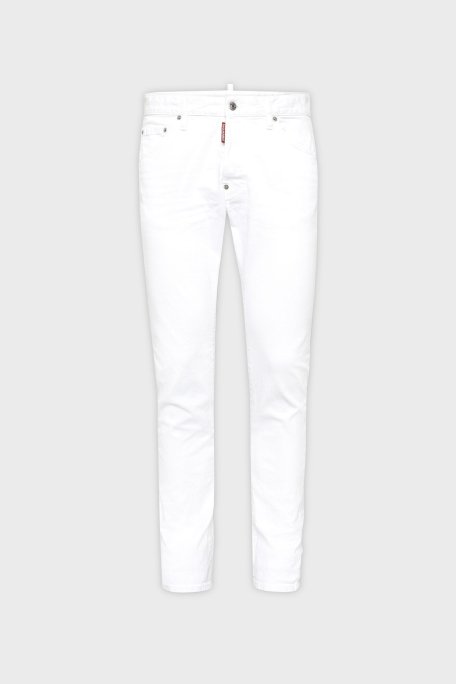Dsquared2 Streç Pamuklu Slim Fit Jeans Erkek Kot Pantolon S74LB1492 S39781 100 BEYAZ - 5