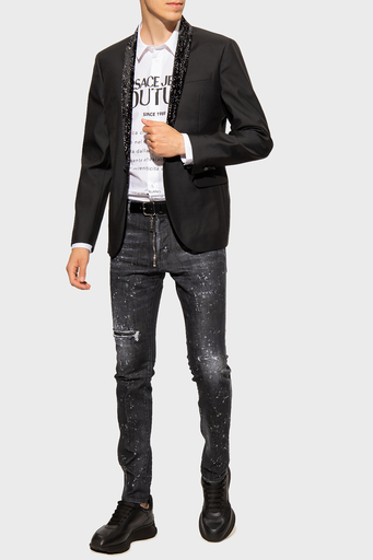 Dsquared2 Streç Pamuklu Yırtık Detaylı Normal Bel Regular Fit Cool Guy Jeans Erkek Kot Pantolon S74LB1184 S30357 900 SİYAH - 2