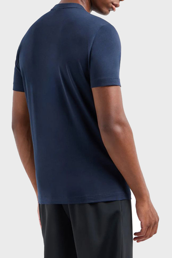 EA7 % 100 Pamuk Regular Fit Bisiklet Yaka Erkek T Shirt 7M000021 AF10170 UB102 LACİVERT - 2