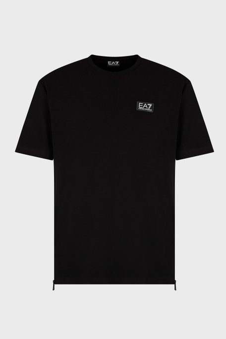 EA7 % 100 Pamuk Regular Fit Bisiklet Yaka Logolu Erkek T Shirt 7M000516 AF14616 UC001 SİYAH - 5
